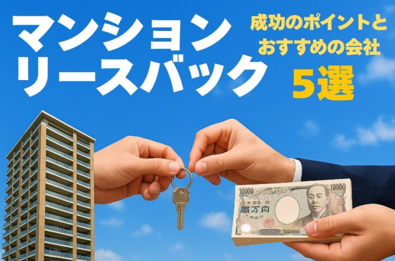 青い空にマンション不動産の取引を連想させる手と鍵。お金